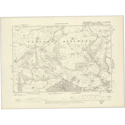 1902 Map of Worcestershire XXVII.SW, 1906 Print