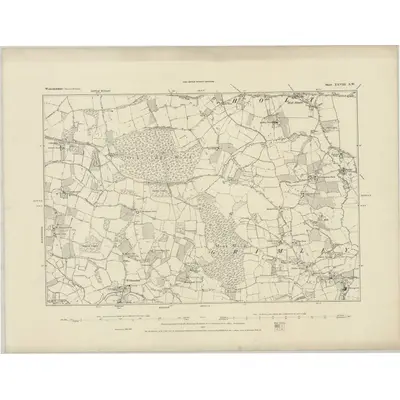1883 Map of Worcestershire XXVIII.NW, 1884 Print