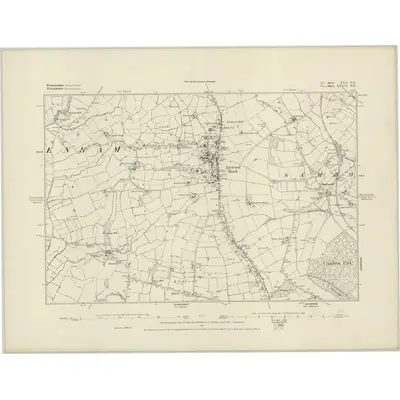1883 Map of Worcestershire XXX.NE, 1884 Print