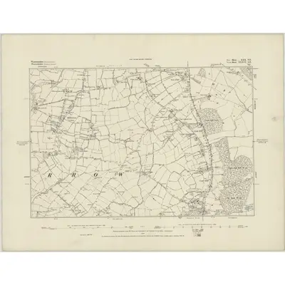 1883 Map of Worcestershire XXX.SE, 1884 Print