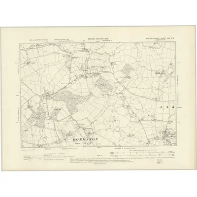1902 Map of Worcestershire XXX.SW, 1905 Print