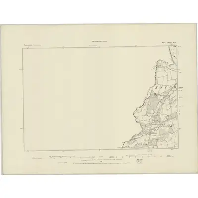 1883 Map of Worcestershire XXXII.NW, 1884 Print