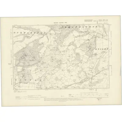 1902 Map of Worcestershire XXXII.NW, 1905 Print