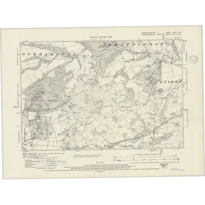 1902 Map of Worcestershire XXXII.NW, 1948 Print
