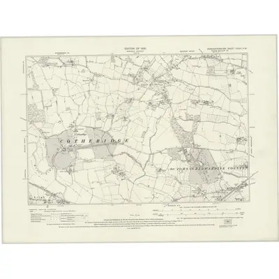 1926 Map of Worcestershire XXXIII.NW, 1930 Print