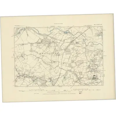 1883 Map of Worcestershire XXXIII.SW, 1886 Print
