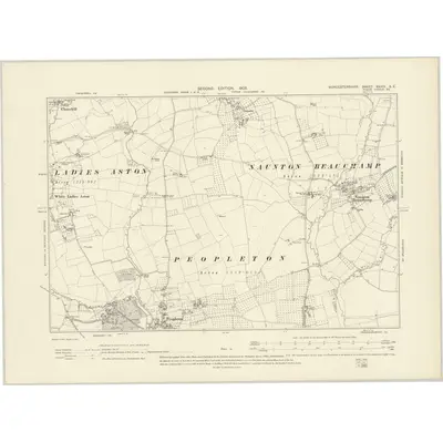 1903 Map of Worcestershire XXXIV.SE, 1905 Print