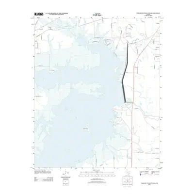 2013 Map of Wright Patman Lake, 2013 Print