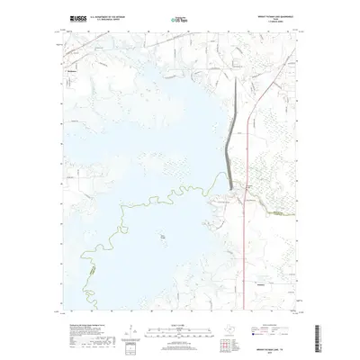 2019 Map of Wright Patman Lake, 2019 Print