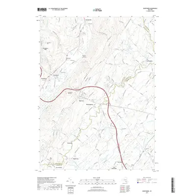 2019 Map of Wurtsboro, 2019 Print