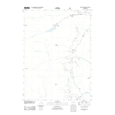 2012 Map of Wyoming Peak, 2012 Print