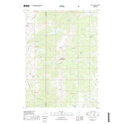2017 Map of Wyoming Peak, 2017 Print