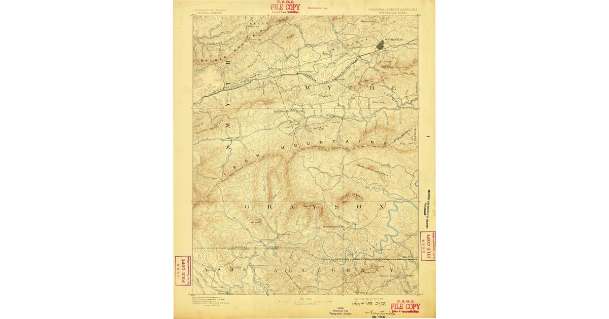1890s Maps of Crockett VA Pastmaps - Wytheville Grayson County Va Usgs Topo 1892 P1897 Og 1200x630
