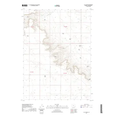 2017 Map of Y B O Canyon, 2017 Print