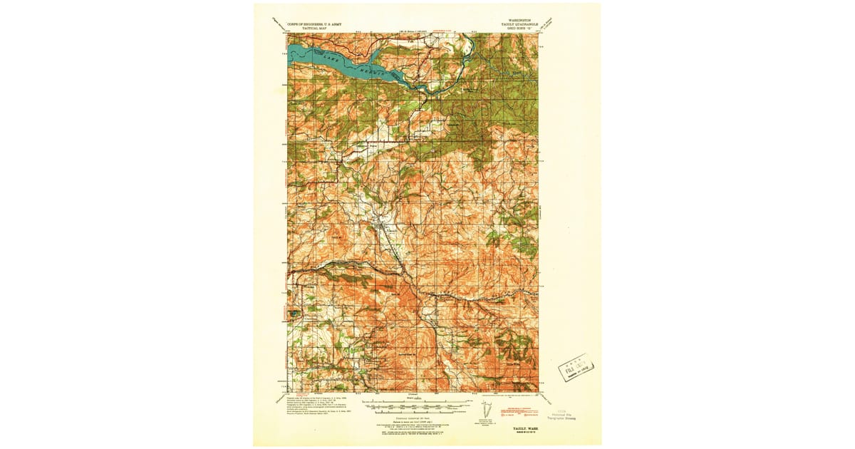 1941 Map of Yacolt WA High Res Pastmaps
