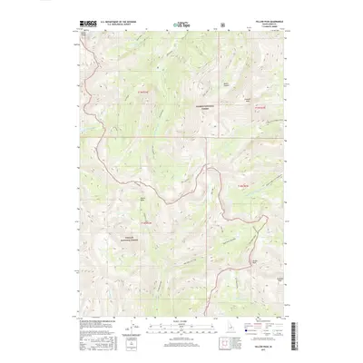 2017 Map of Yellow Peak, 2017 Print
