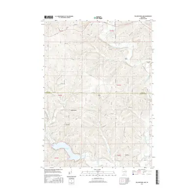 2016 Map of Yellowstone Lake, 2016 Print