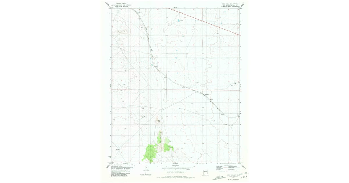 1981 Map of Yeso Mesa, De Baca County, NM — High-Res | Pastmaps