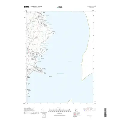 2018 Map of York Beach, 2018 Print
