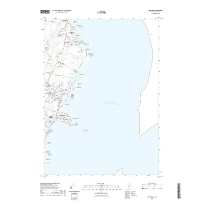 2021 Map of York Beach, 2021 Print