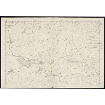 1853 Map of Yorkshire 103, 1856 Print