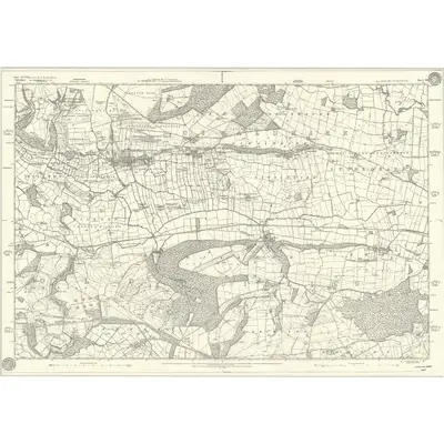 1854 Map of Yorkshire 105, 1856 Print