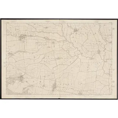 1853 Map of Yorkshire 106, 1856 Print