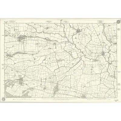 1853 Map of Yorkshire 106, 1856 Print