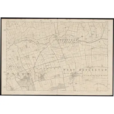 1850 Map of Yorkshire 108, 1854 Print