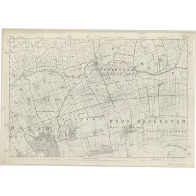 1850 Map of Yorkshire 108, 1854 Print