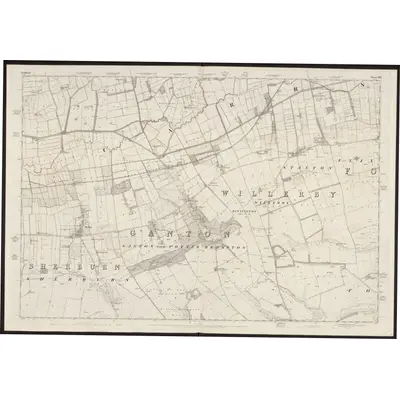 1850 Map of Yorkshire 109, 1854 Print