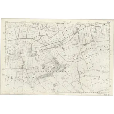 1850 Map of Yorkshire 109, 1854 Print