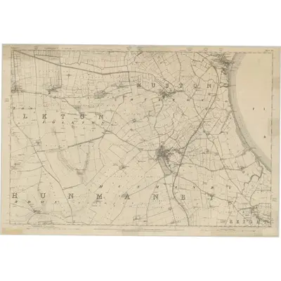 1849 Map of Yorkshire 110, 1854 Print