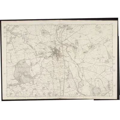 1849 Map of Yorkshire 119, 1856 Print