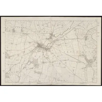 1850 Map of Yorkshire 124, 1854 Print
