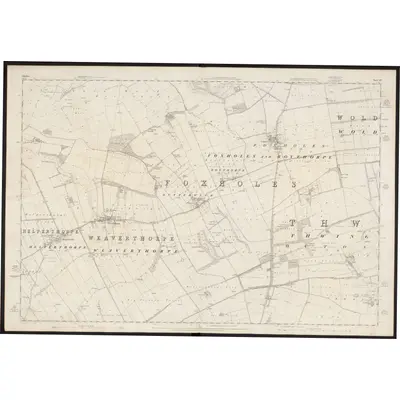 1850 Map of Yorkshire 126, 1854 Print