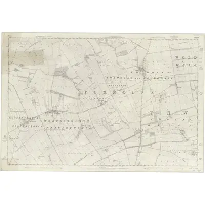 1850 Map of Yorkshire 126, 1854 Print
