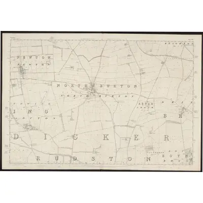 1849 Map of Yorkshire 127, 1854 Print
