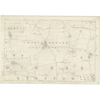 1849 Map of Yorkshire 127, 1854 Print
