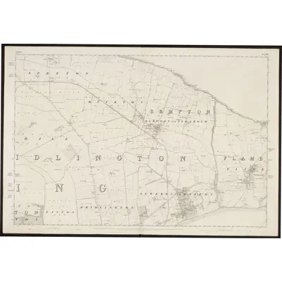 1849 Map of Yorkshire 128, 1854 Print