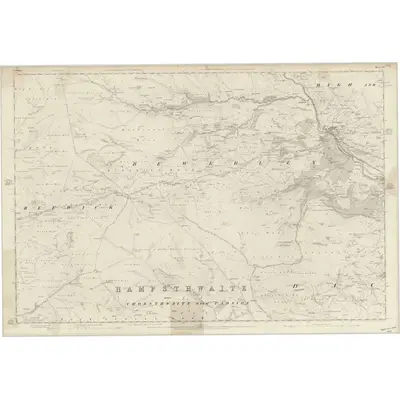 1849 Map of Yorkshire 135, 1854 Print