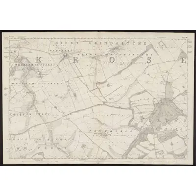 1850 Map of Yorkshire 143, 1854 Print