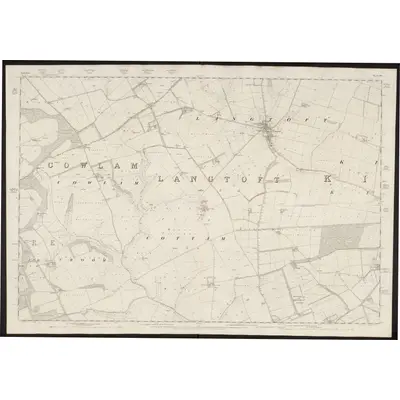 1850 Map of Yorkshire 144, 1854 Print