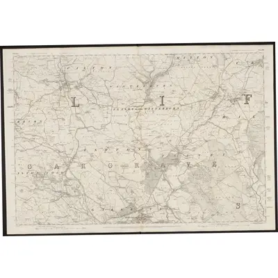 1849 Map of Yorkshire 150, 1853 Print