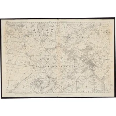 1847 Map of Yorkshire 154, 1854 Print