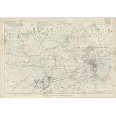 1847 Map of Yorkshire 154, 1854 Print