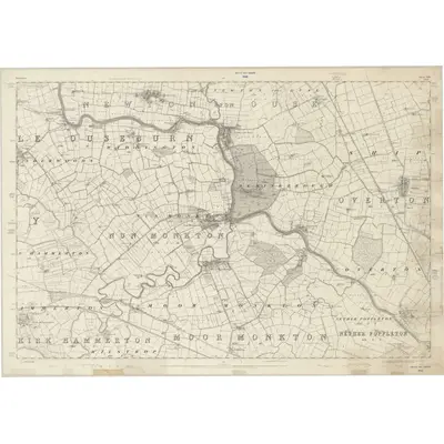 1848 Map of Yorkshire 156, 1852 Print