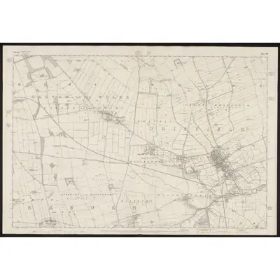1850 Map of Yorkshire 161, 1855 Print