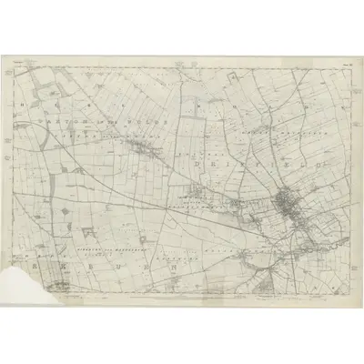 1850 Map of Yorkshire 161, 1855 Print