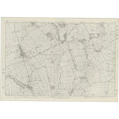 1850 Map of Yorkshire 162, 1854 Print
